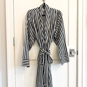 Men's Silk Long Robe in Bengal Stripe (never worn)